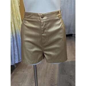 Akira Bash Metallic PU Booty Short